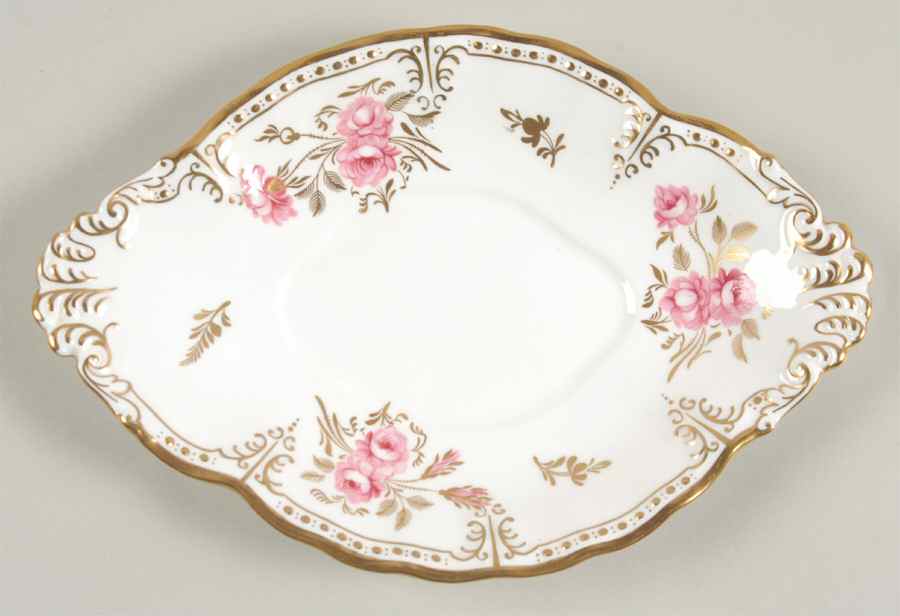 Royal Pinxton Roses Underplate for Gravy Boat by Royal Crown Derby-1