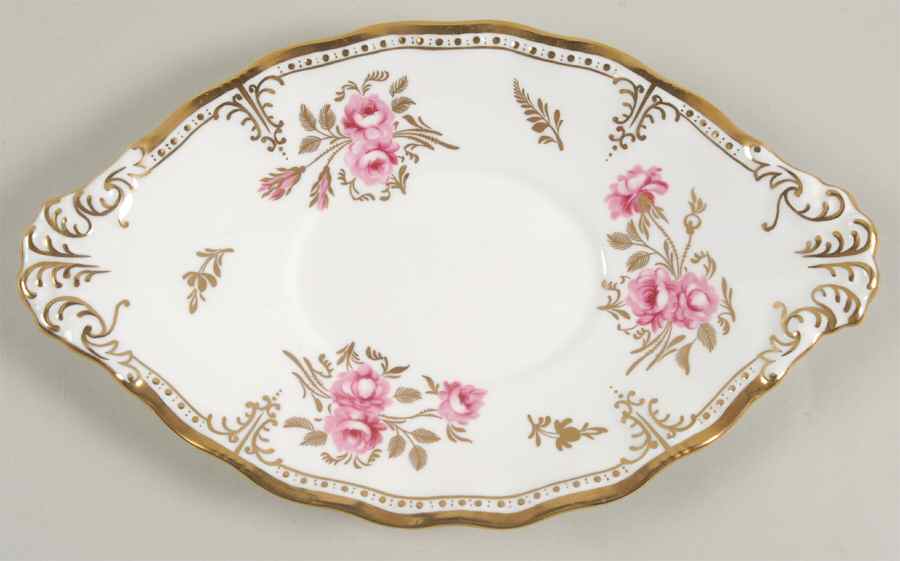 Royal Pinxton Roses Underplate for Gravy Boat by Royal Crown Derby-1