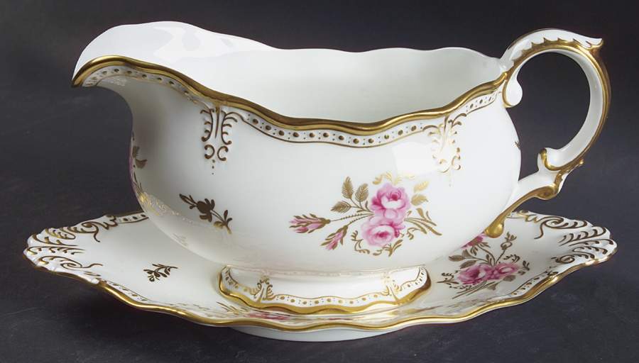 Royal Pinxton Roses Gravy Boat & Underplate by Royal Crown Derby-1
