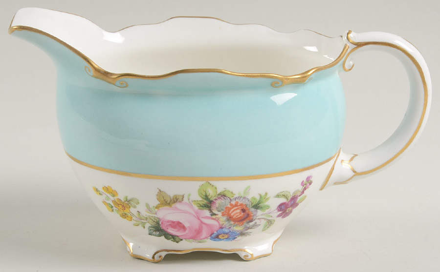 Rosemary (Celadon) Creamer by Royal Crown Derby-1