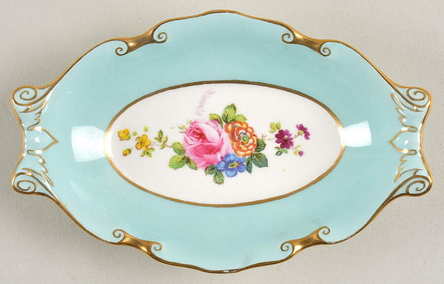 Rosemary (Celadon) Silver Tray by Royal Crown Derby-1
