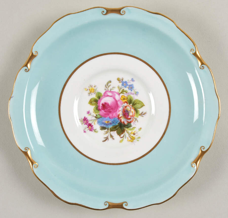 Rosemary (Celadon) Saucer for Cream Soup Bowl by Royal Crown Derby-1