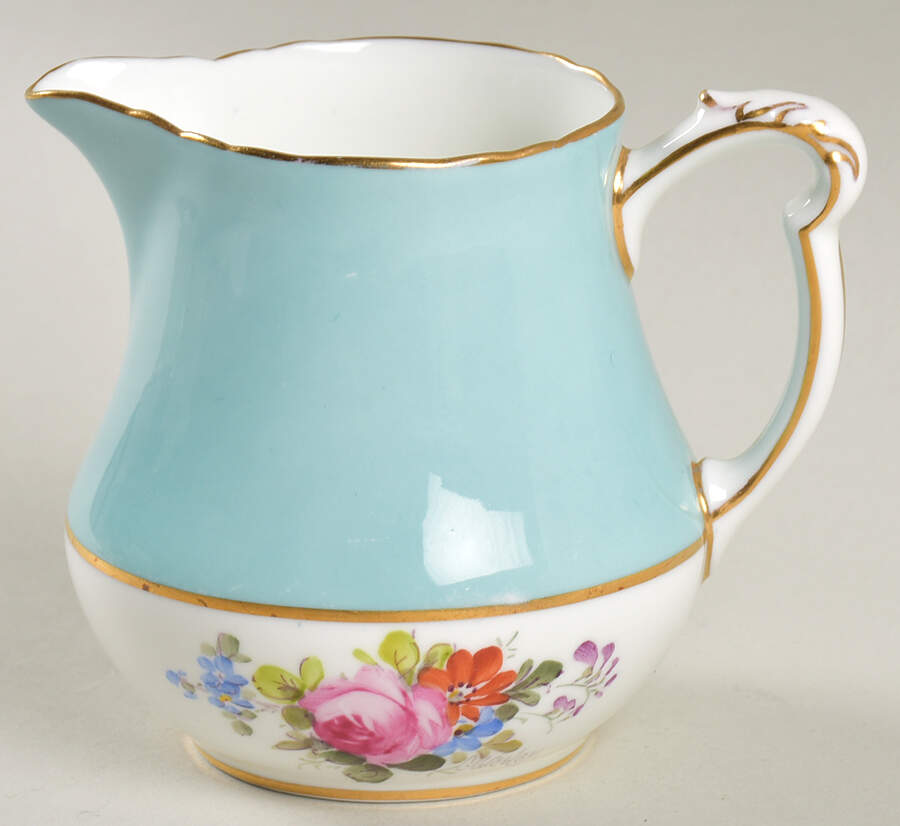 Rosemary (Celadon) Creamer by Royal Crown Derby-1