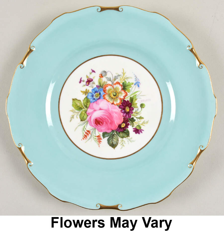 Rosemary (Celadon) Luncheon Plate by Royal Crown Derby-1