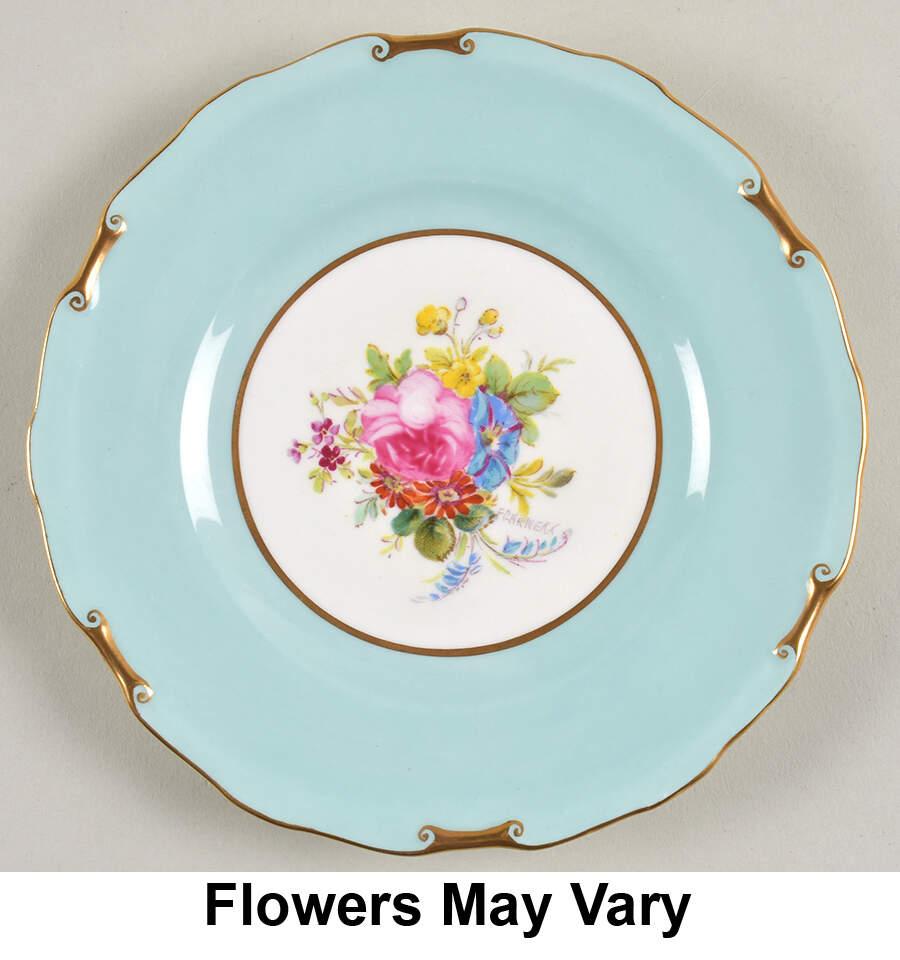 Rosemary (Celadon) Bread & Butter Plate by Royal Crown Derby-1