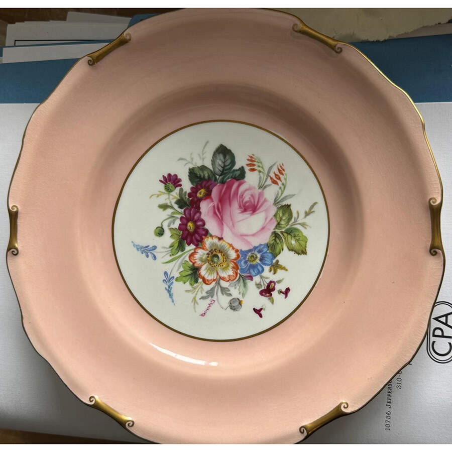 Rosemary (Rose) Luncheon Plate by Royal Crown Derby-1