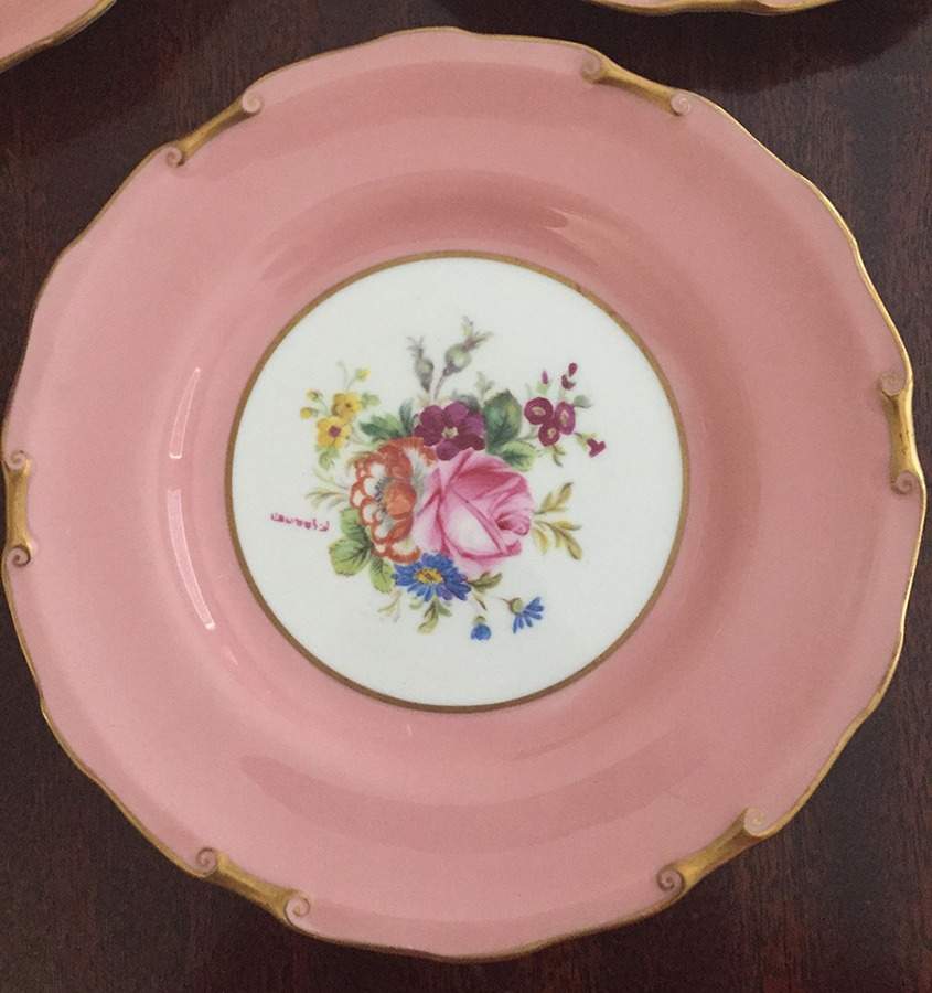 Rosemary (Rose) Bread & Butter Plate by Royal Crown Derby-1
