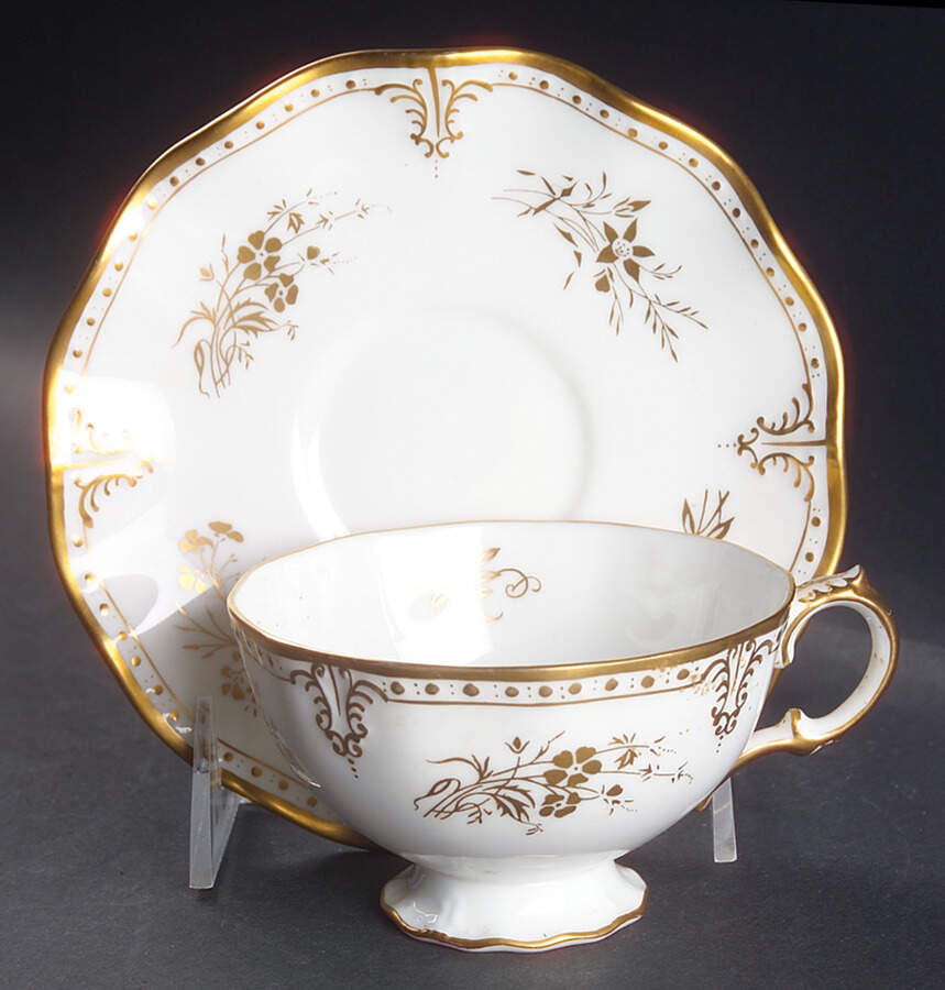 Royal St. James Footed Cup & Saucer Set by Royal Crown Derby-1