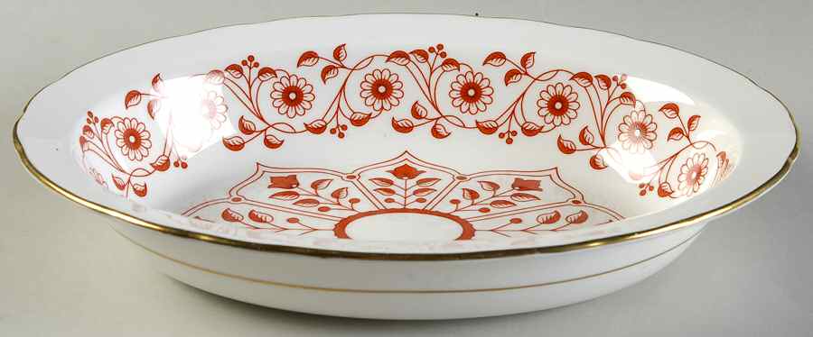 Rougemont (Ely Chelesa, Scalloped) 9" Oval Vegetable Bowl by Royal Crown Derby-1