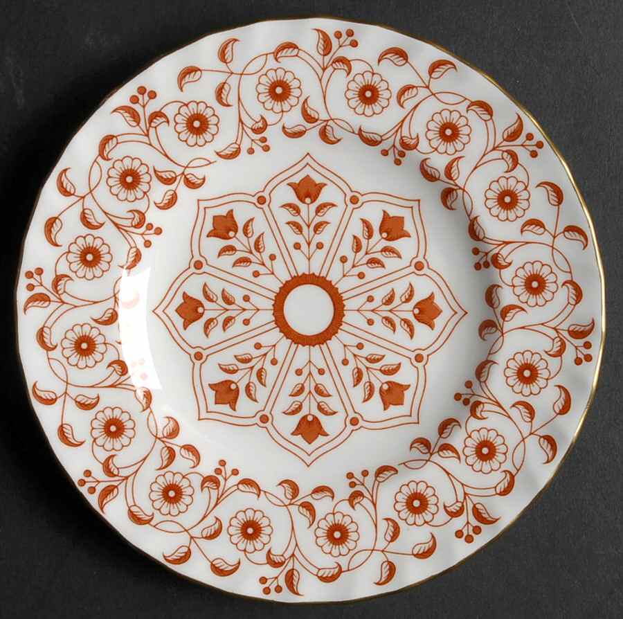 Rougemont (Boston Shape, Swirl) Bread & Butter Plate by Royal Crown Derby-1
