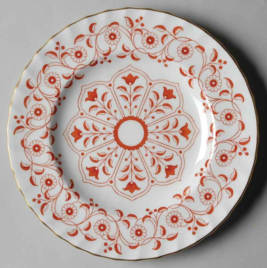 Rougemont (Boston Shape, Swirl) Salad Plate by Royal Crown Derby-1