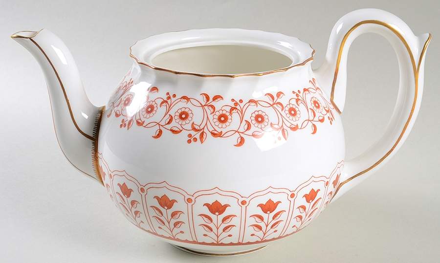 Rougemont (Boston Shape, Swirl) Teapot No Lid by Royal Crown Derby-1