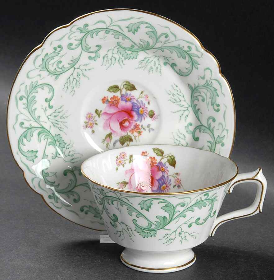 Rutland Footed Cup & Saucer Set by Royal Crown Derby-1