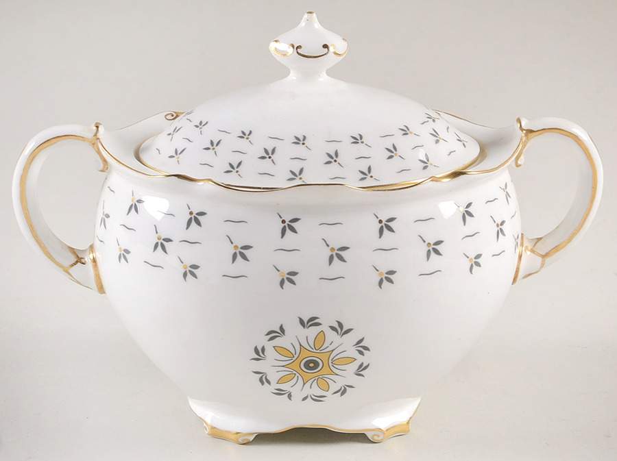 Sandby Sugar Bowl & Lid by Royal Crown Derby-1