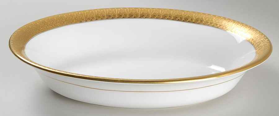 St. George 10" Oval Vegetable Bowl by Royal Crown Derby-1