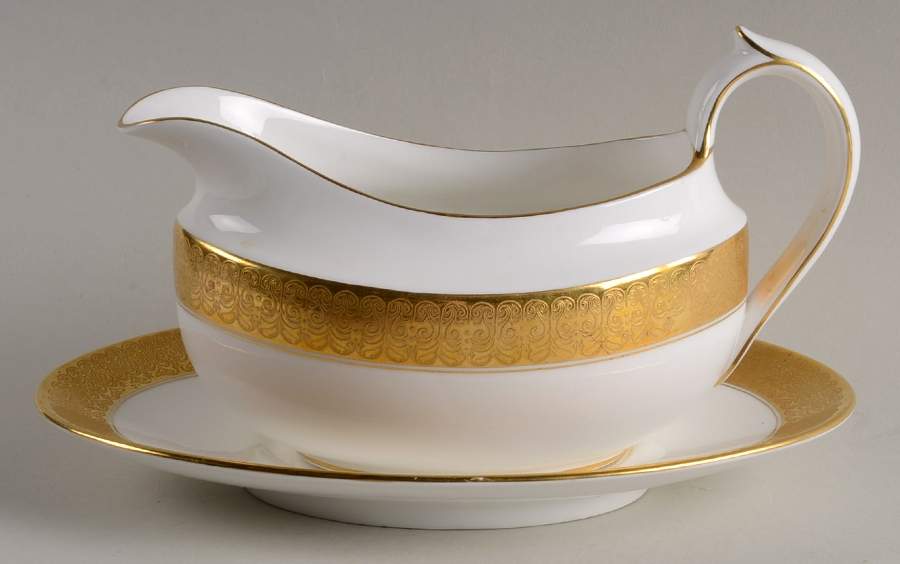 St. George Gravy Boat & Underplate by Royal Crown Derby-1