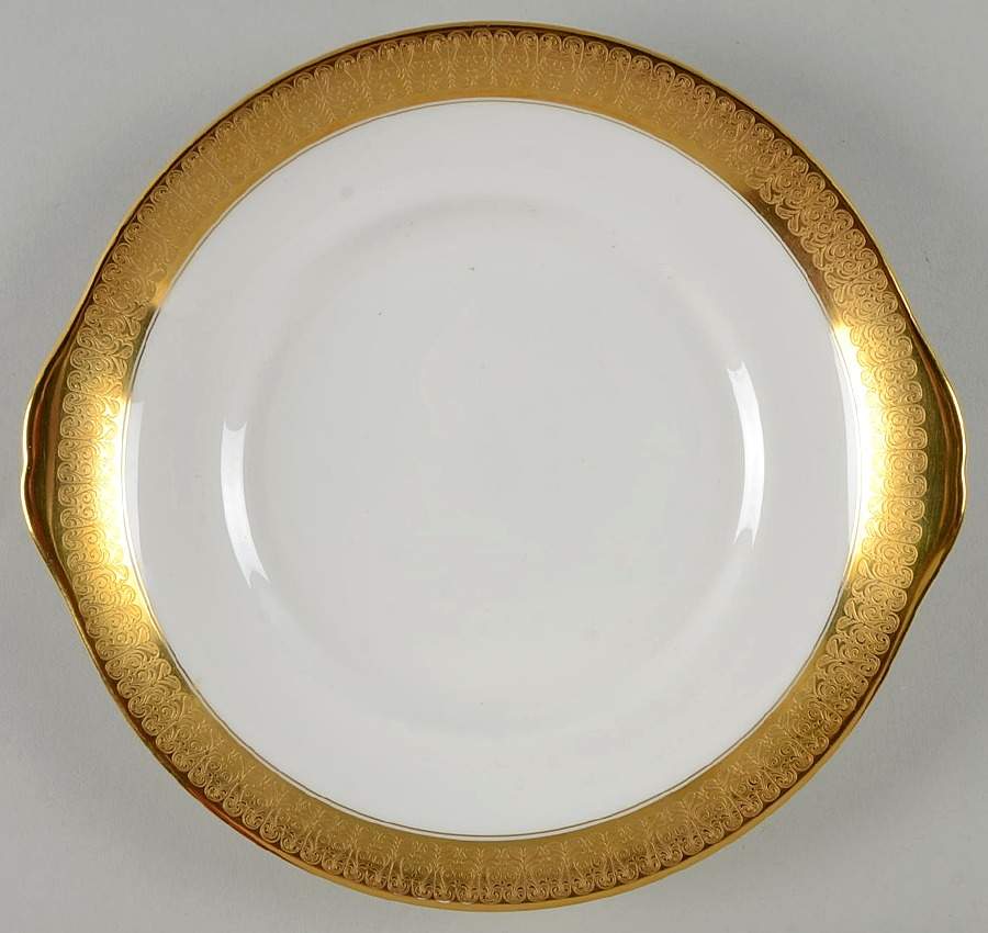 St. George Handled Cake Plate by Royal Crown Derby-1