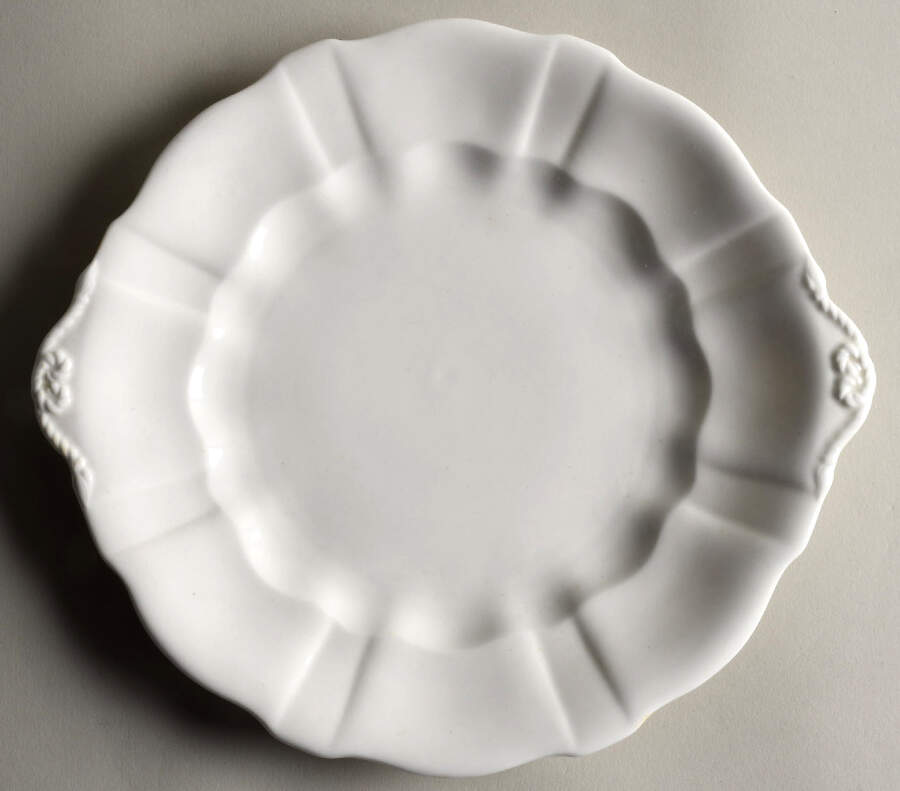 Surrey White Handled Cake Plate by Royal Crown Derby-1