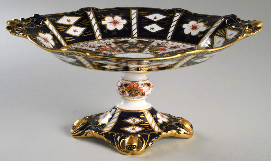 Traditional Imari Oval Compote (Height X Length) by Royal Crown Derby-1