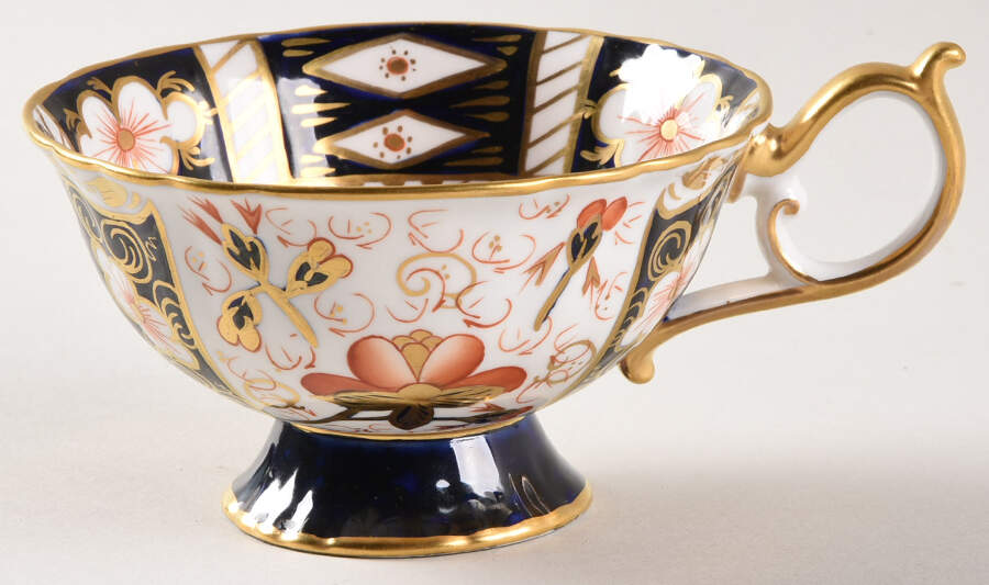 Traditional Imari Footed Cup by Royal Crown Derby-1