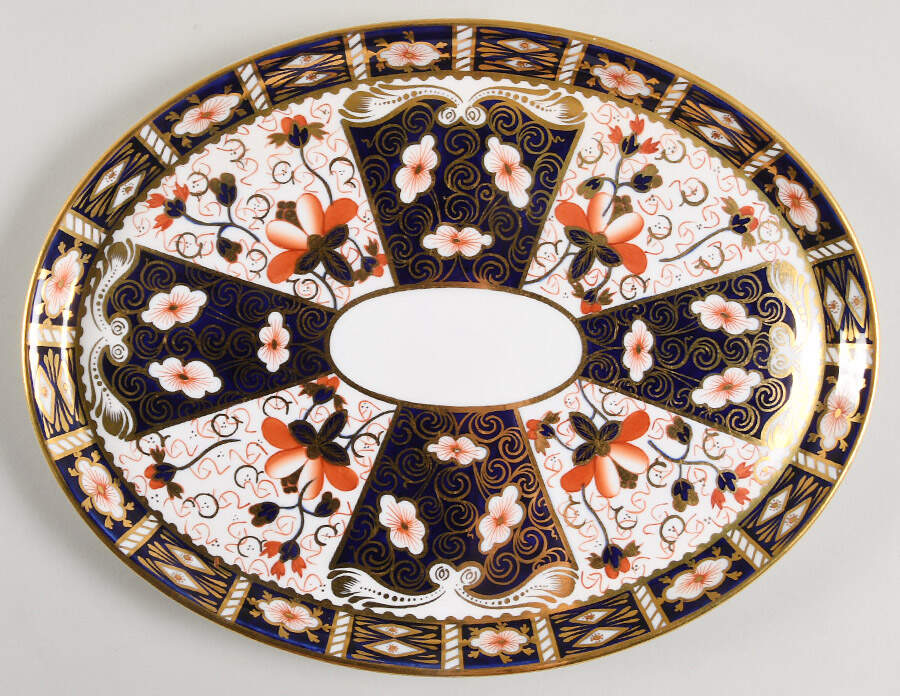 Traditional Imari 12" Oval Tray by Royal Crown Derby-1