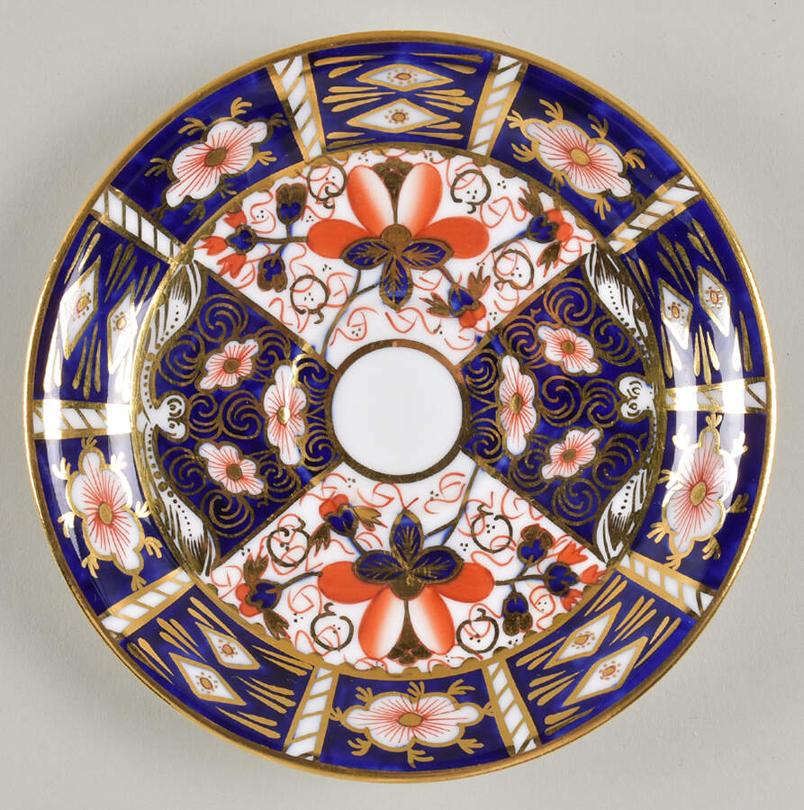 Traditional Imari Saucer for Flat Bouillon Cup by Royal Crown Derby-1