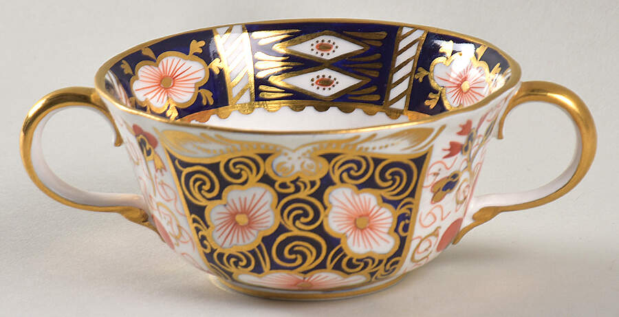 Traditional Imari Flat Bouillon Cup by Royal Crown Derby-1