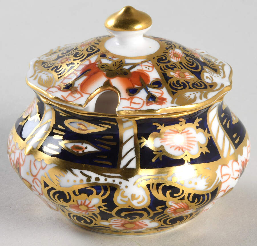Traditional Imari Mini Sugar Bowl & Lid by Royal Crown Derby-1