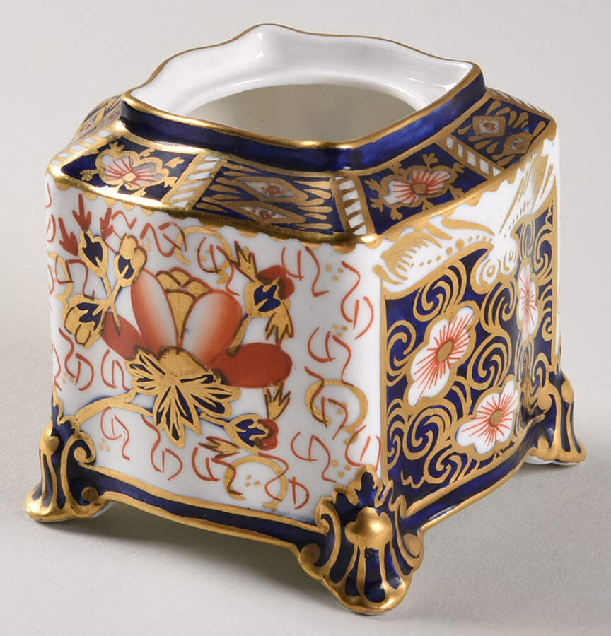 Traditional Imari Tea Caddy No Lid by Royal Crown Derby-1