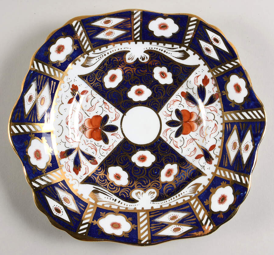 Traditional Imari Square Handled Cake Plate by Royal Crown Derby-1