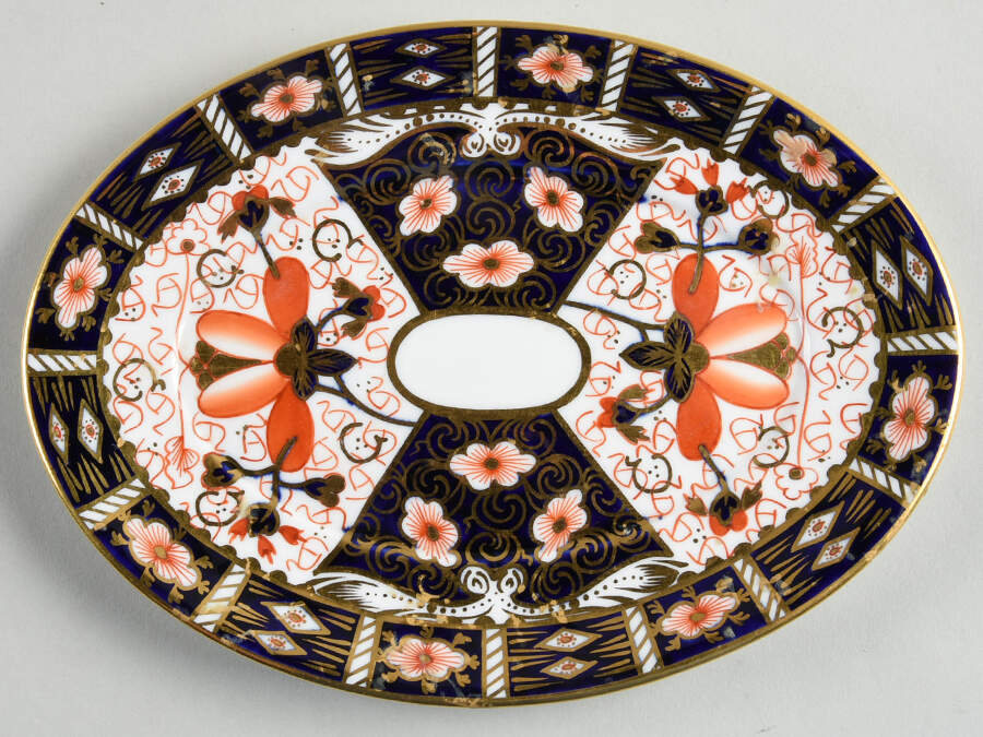 Traditional Imari Relish/Gravy Underplate by Royal Crown Derby-1
