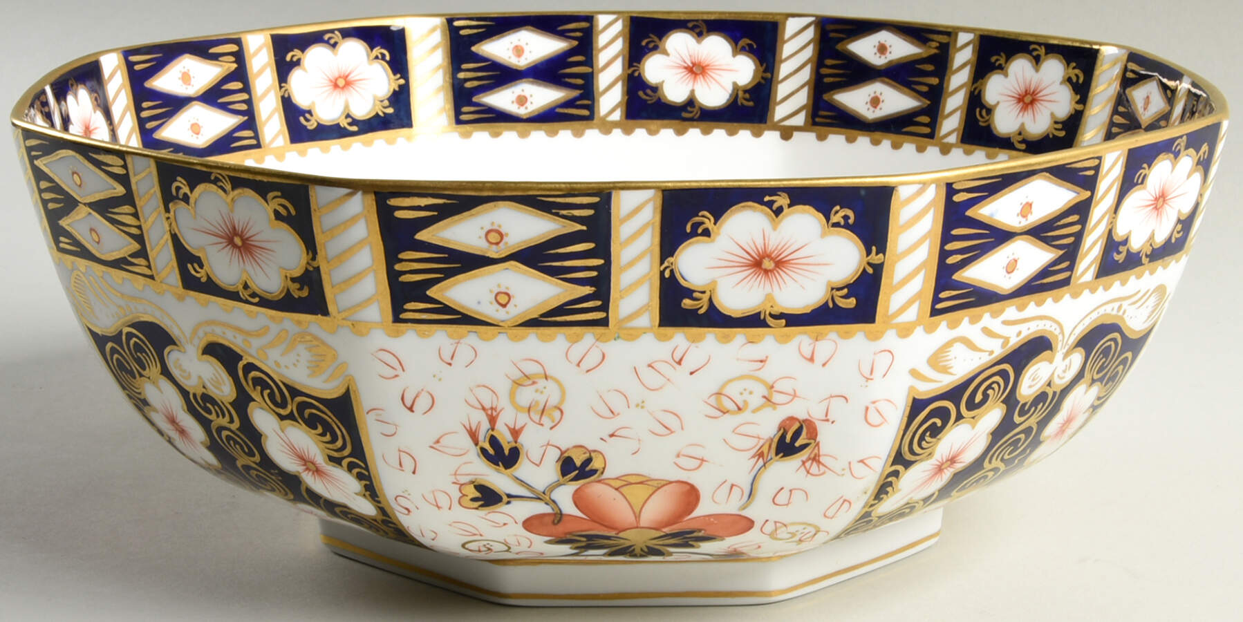 Traditional Imari 9" Octagonal Vegetable Bowl by Royal Crown Derby-1
