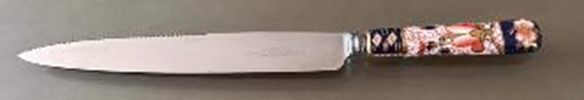 Traditional Imari Cake Saw-Stainless Blade by Royal Crown Derby-1