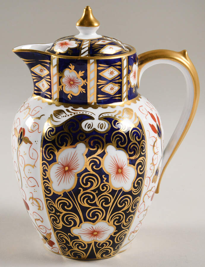 Traditional Imari Hot Water Jug & Lid by Royal Crown Derby-1
