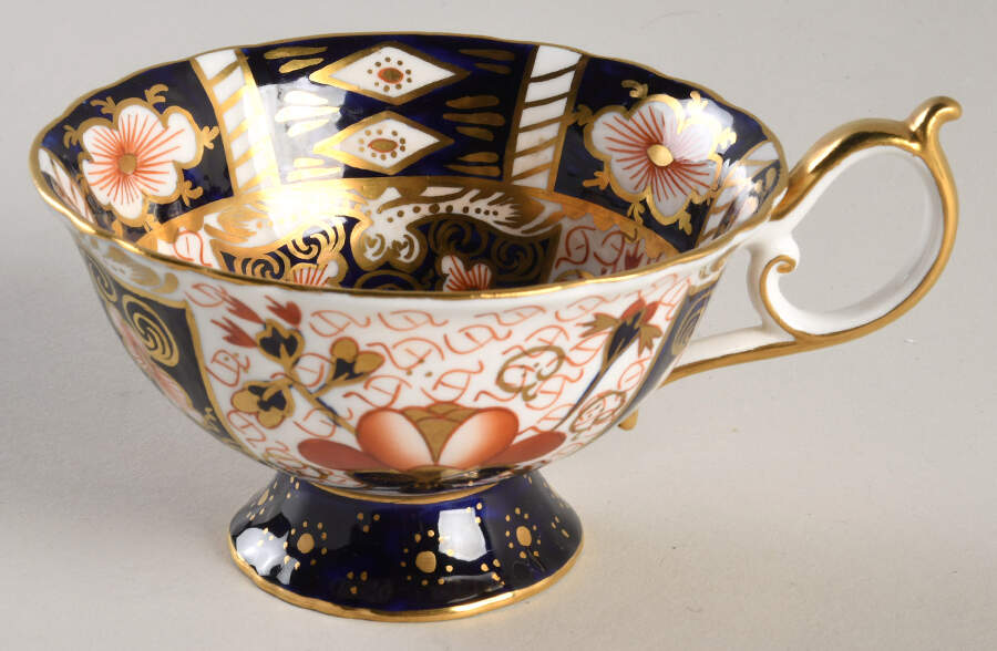 Traditional Imari Footed Cup by Royal Crown Derby-1