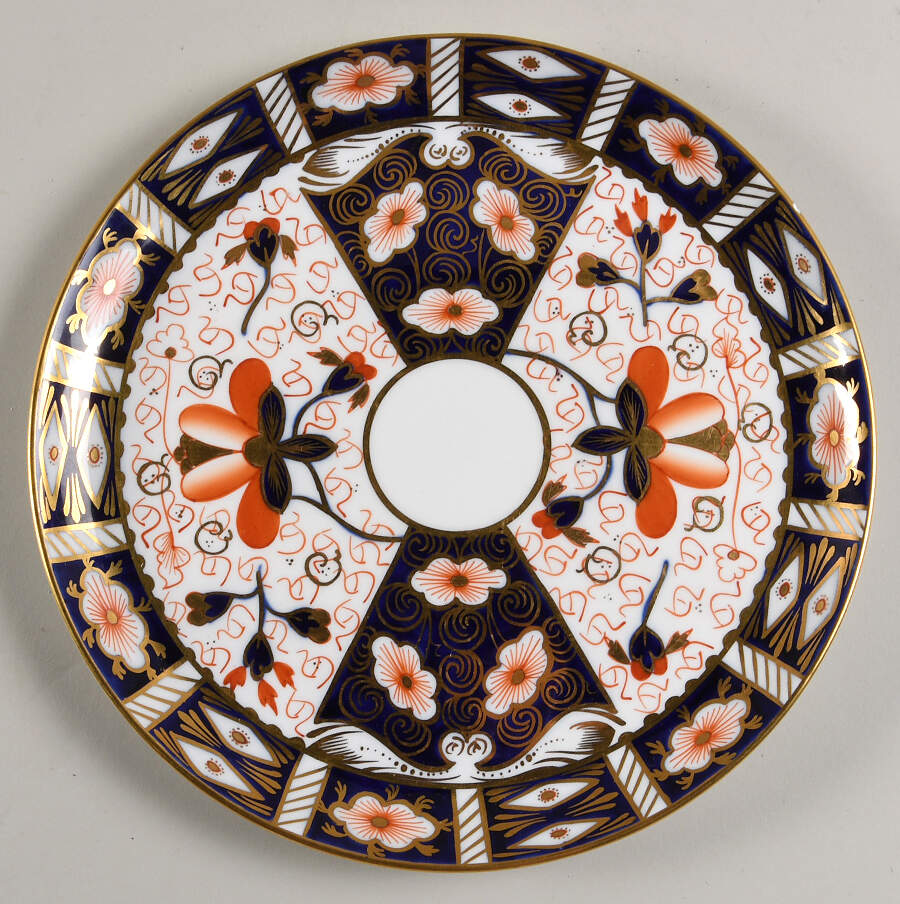 Traditional Imari Coupe Luncheon Plate by Royal Crown Derby-1