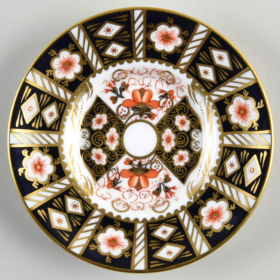 Traditional Imari Saucer for Flat Demitasse Cup by Royal Crown Derby-1