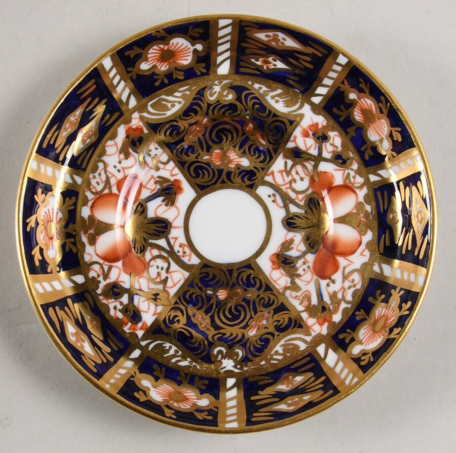 Traditional Imari Saucer for Flat Demitasse Cup by Royal Crown Derby-1