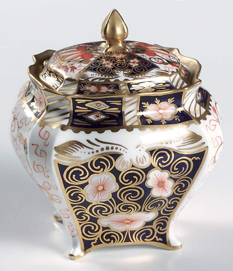 Traditional Imari Sugar Bowl & Lid by Royal Crown Derby-1