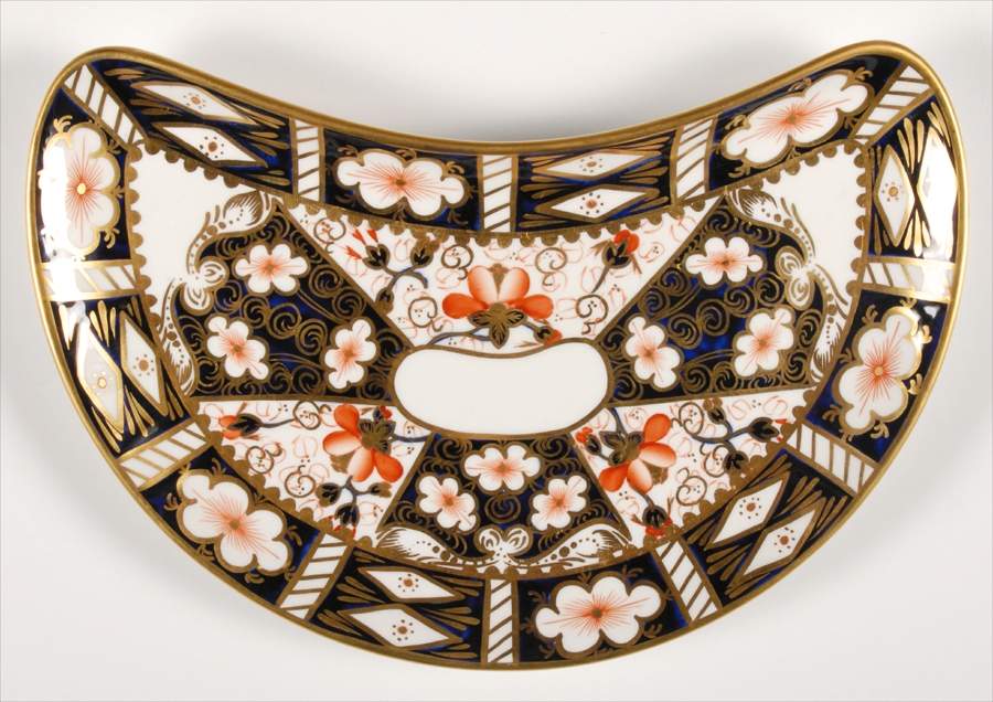 Traditional Imari Crescent Salad Plate by Royal Crown Derby-1
