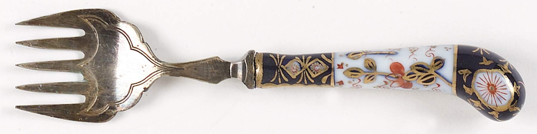 Traditional Imari Sardine Fork with Stainless Tines by Royal Crown Derby-1