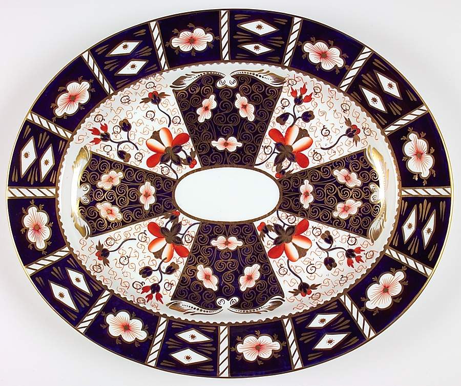 Traditional Imari 19" Oval Serving Platter by Royal Crown Derby-1