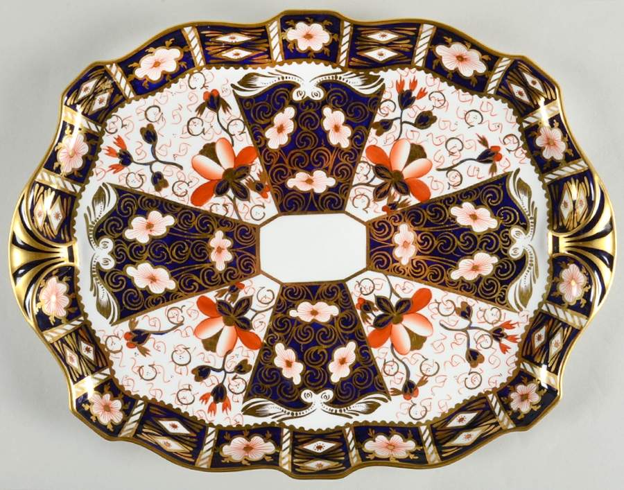 Traditional Imari 13" Handled Tray by Royal Crown Derby-1