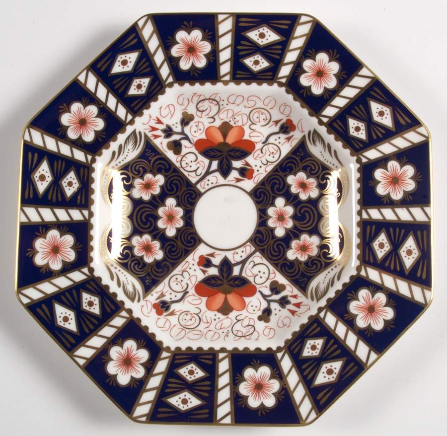Traditional Imari Octagonal Luncheon Plate by Royal Crown Derby-1