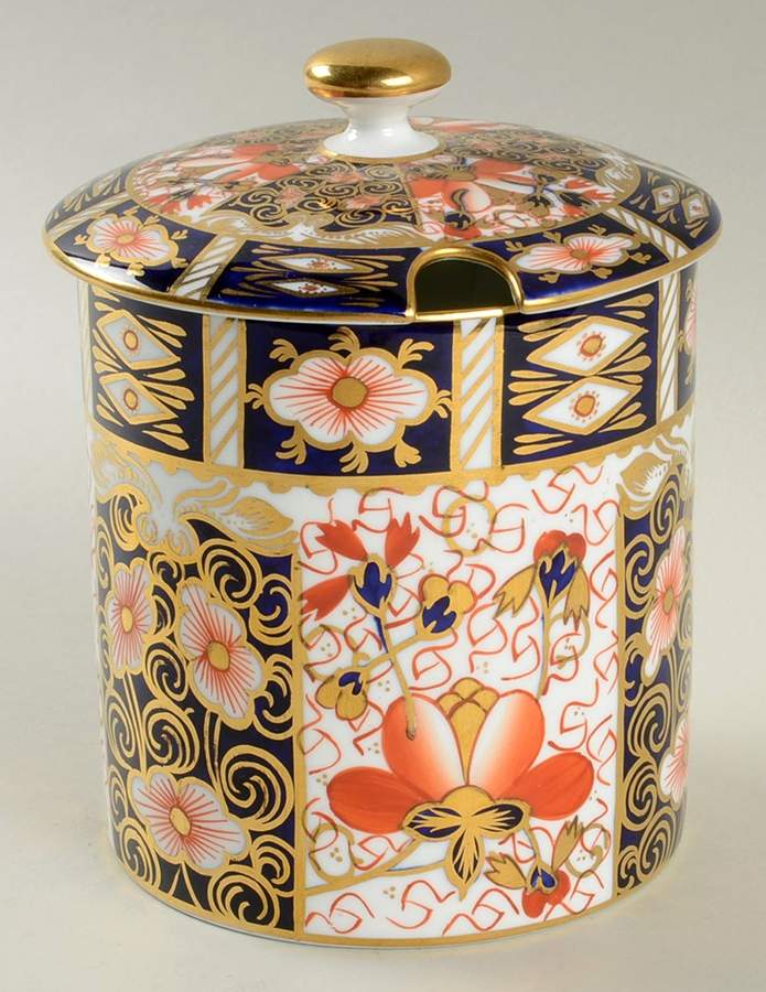 Traditional Imari Sugar Bowl & Lid by Royal Crown Derby-1