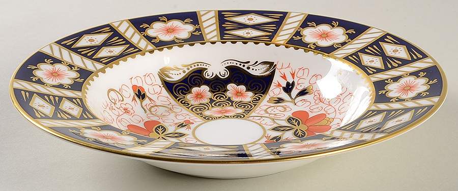 Traditional Imari Rim Soup Bowl by Royal Crown Derby-1