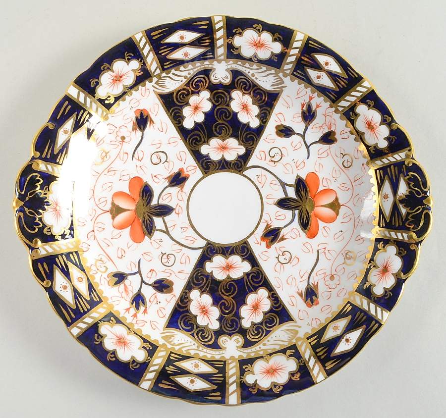 Traditional Imari Handled Cake/Pastry Plate by Royal Crown Derby-1
