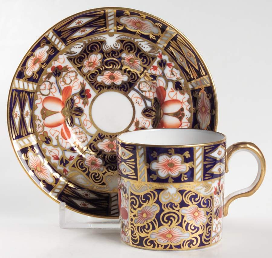 Traditional Imari Flat Demitasse Cup & Saucer Set by Royal Crown Derby-1