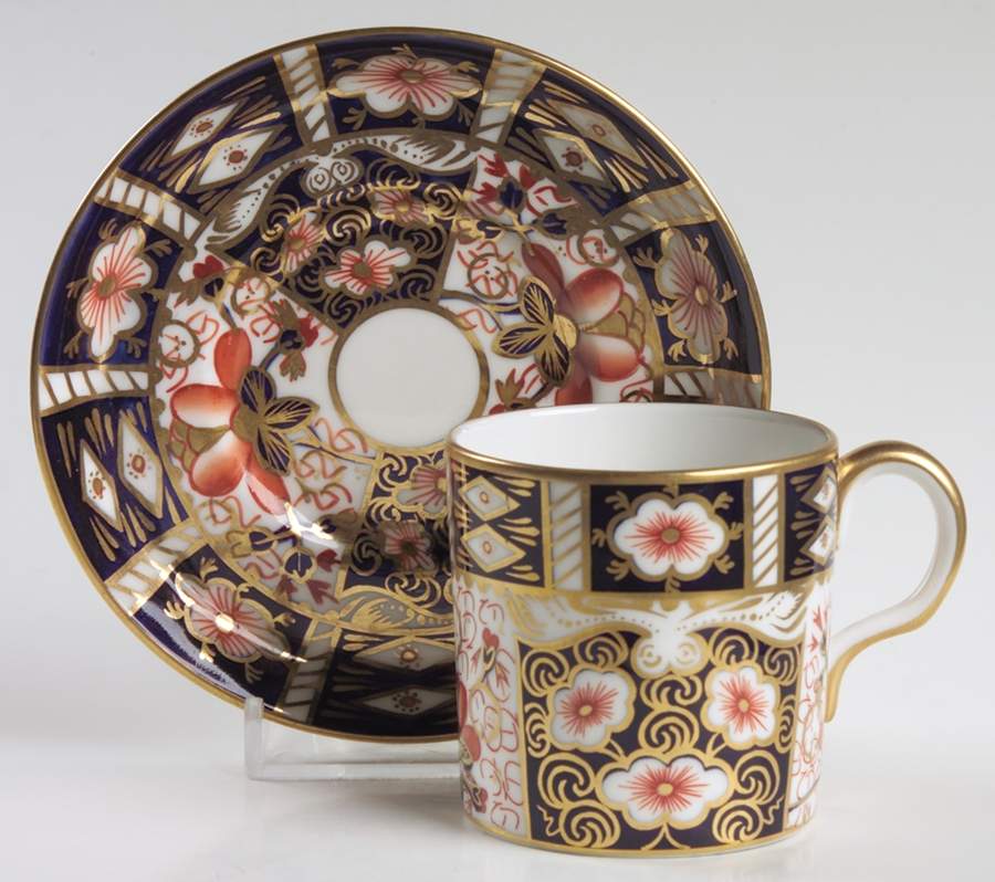 Traditional Imari Flat Demitasse Cup & Saucer Set by Royal Crown Derby-1