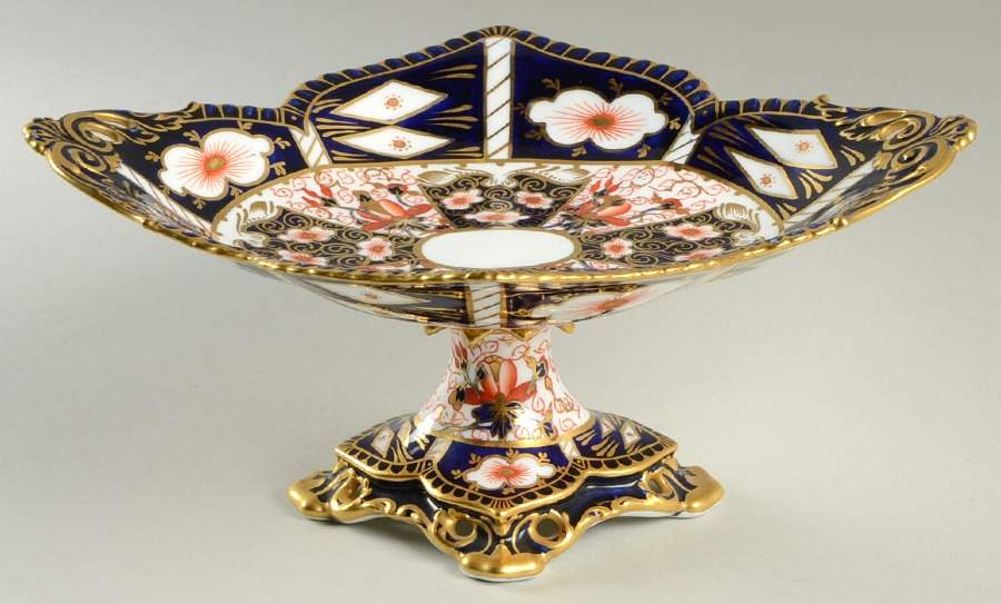 Traditional Imari Oval Compote (Height X Length) by Royal Crown Derby-1